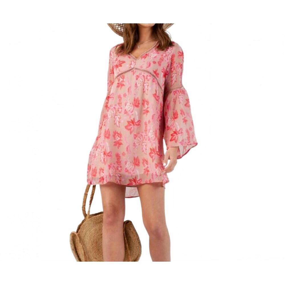NEW LUCCA julie ladder mini dress in pink floral - Picture 6 of 6
